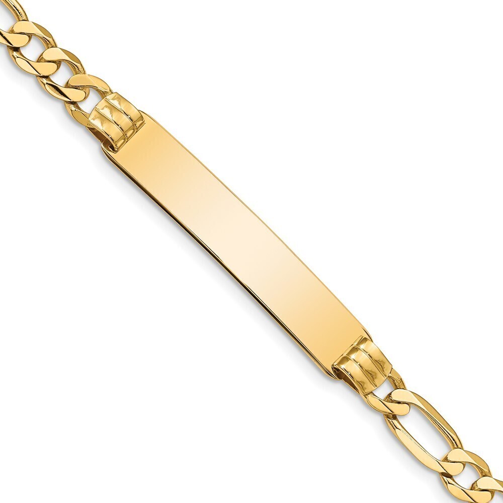14k Yellow Gold Figaro Id Bracelet